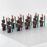 Napoleonic Wars French Artillery Infantry Block Figures Set of 10pcs