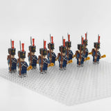 Napoleonic Wars French Artillery Infantry Block Figures Set of 10pcs