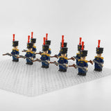 Napoleonic Wars French Artillery Officer Block Figures Set of 10pcs