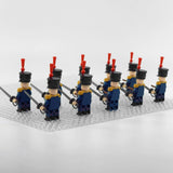 Napoleonic Wars French Artillery Officer Block Figures Set of 10pcs