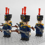 Napoleonic Wars French Artillery Officer Block Figures Set of 10pcs