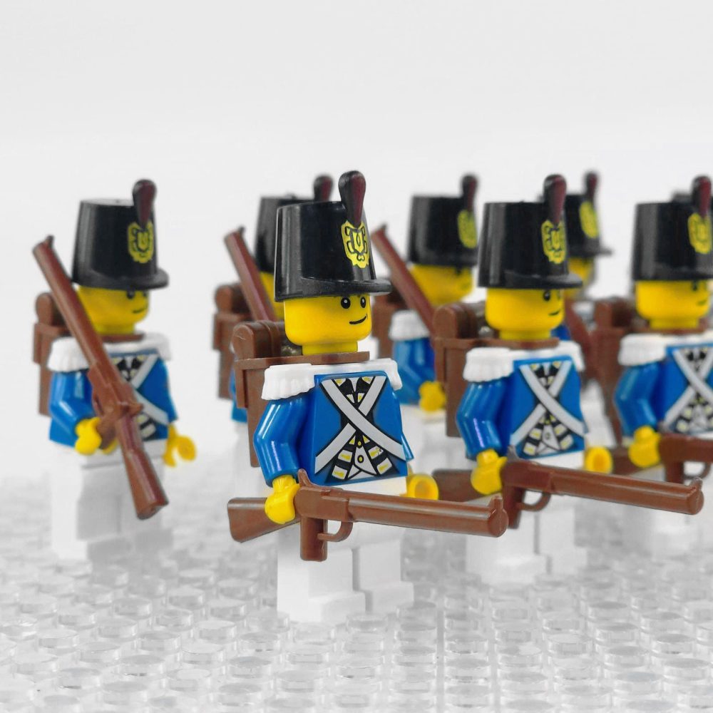 Napoleonic Wars French Fusilier Infantry Block Figures Set of 10pcs