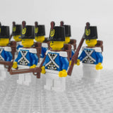 Napoleonic Wars French Fusilier Infantry Block Figures Set of 10pcs