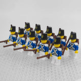 Napoleonic Wars French Fusilier Infantry Block Figures Set of 10pcs
