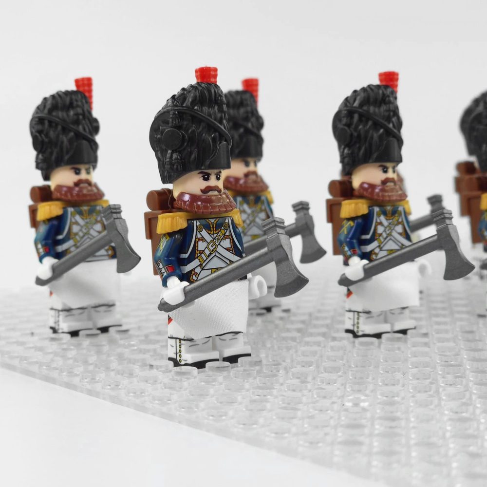 Napoleonic Wars French Sappers Block Figures Set of 10pcs