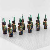 Napoleonic Wars Hessian Light Infantry Block Figures Set of 10pcs