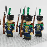 Napoleonic Wars Hessian Light Infantry Block Figures Set of 10pcs