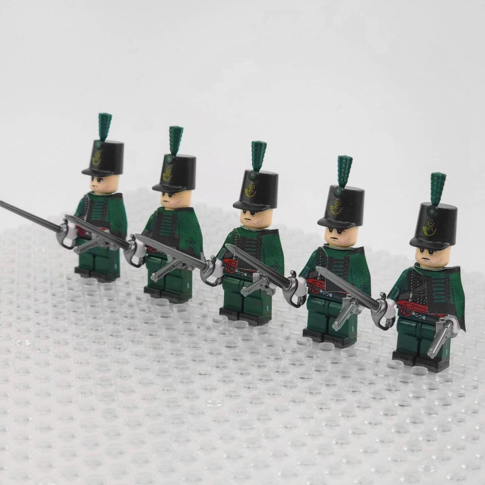 Napoleonic Wars Officer Of the 95th Regiment Block Figures Set of 5pcs