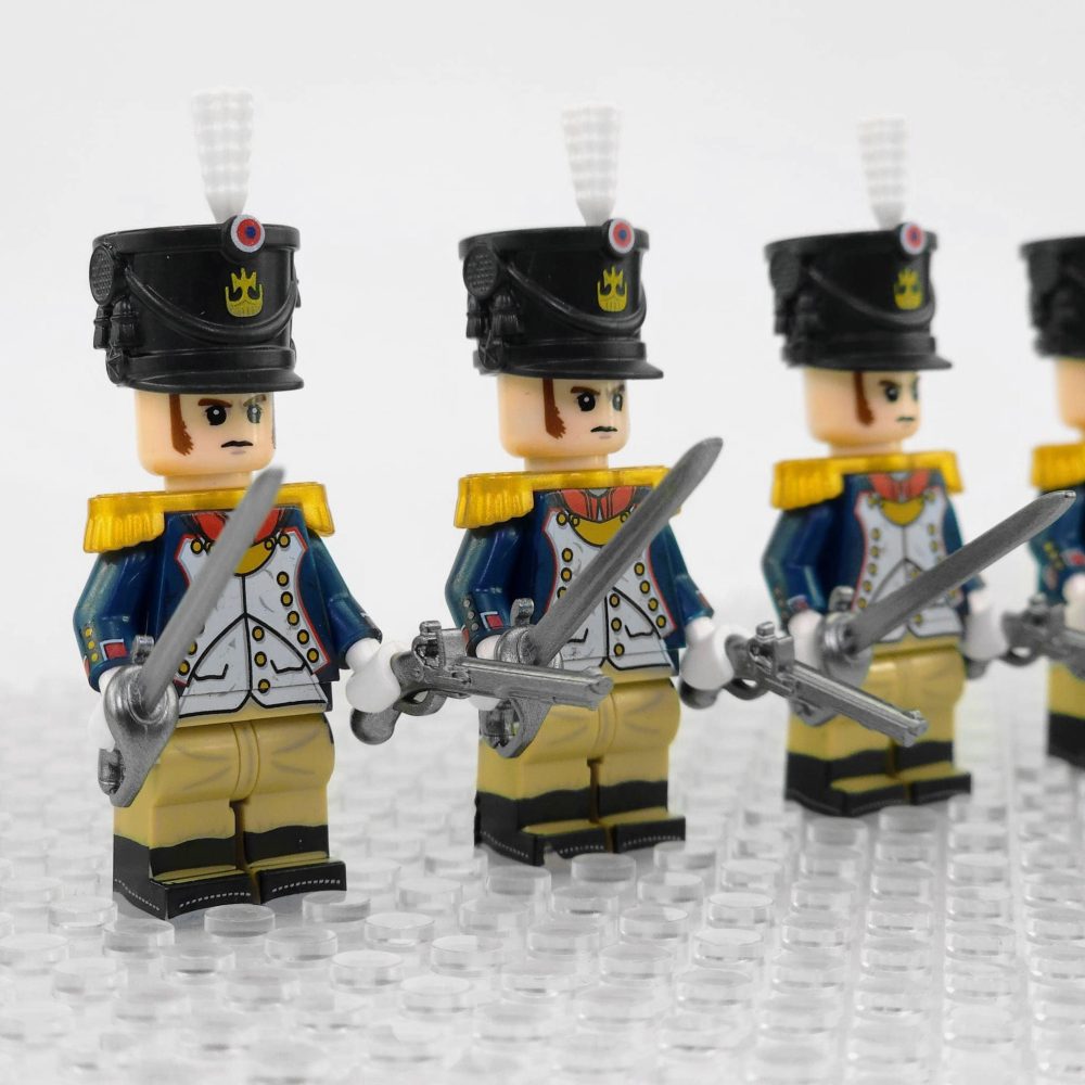 Napoleonic Wars Officer Of the French Infantry Block Figures Set of 5pcs