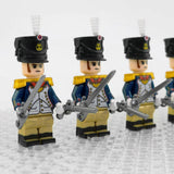 Napoleonic Wars Officer Of the French Infantry Block Figures Set of 5pcs