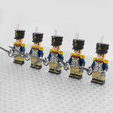 Napoleonic Wars Officer Of the French Infantry Block Figures Set of 5pcs