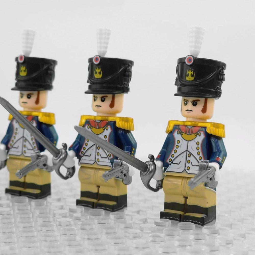 Napoleonic Wars Officer Of the French Infantry Block Figures Set of 5pcs