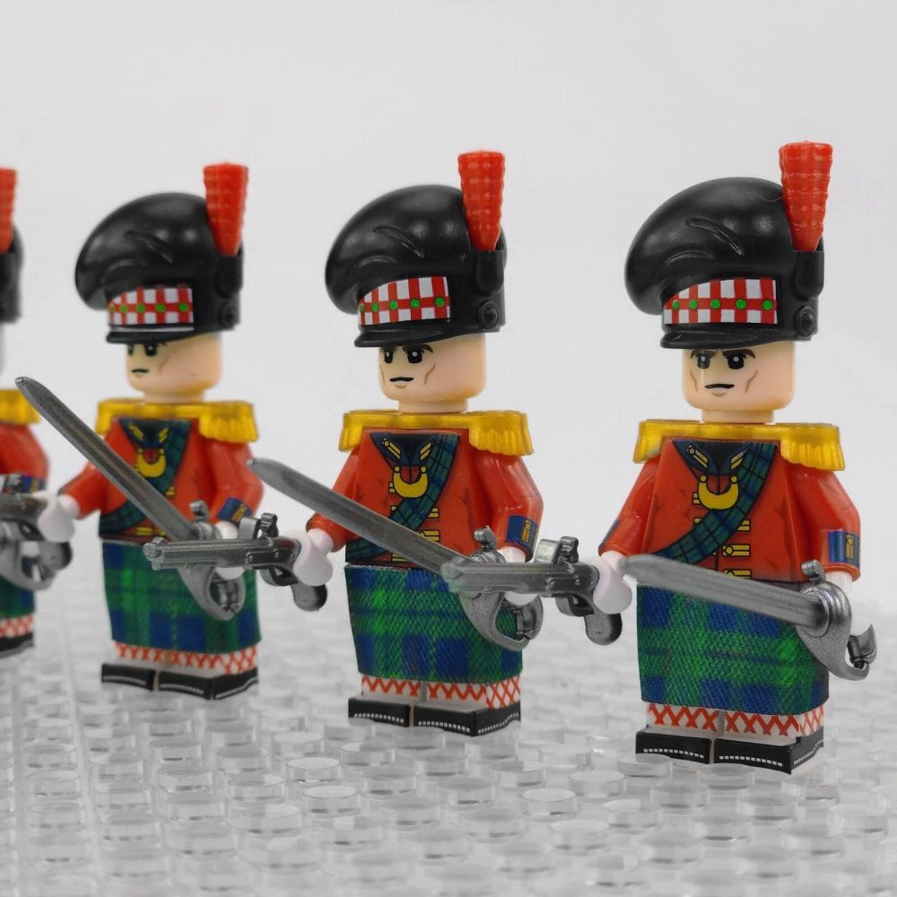 Napoleonic Wars Officer Of the Highland Infantry Block Figures Set of 5pcs