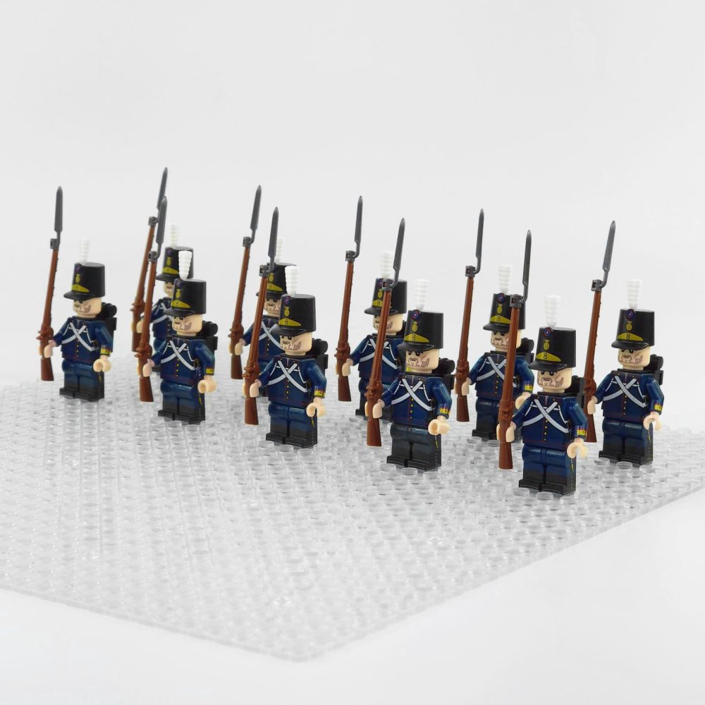 Napoleonic Wars Portuguese Line Infantry Block Figures Set of 10pcs