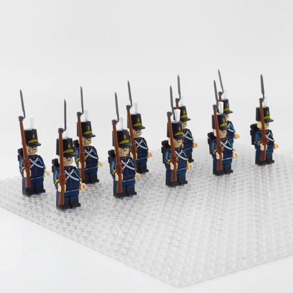 Napoleonic Wars Portuguese Line Infantry Block Figures Set of 10pcs