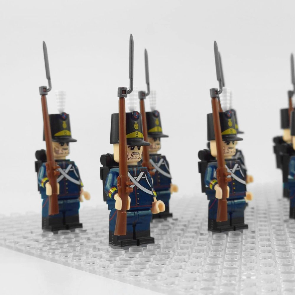 Napoleonic Wars Portuguese Line Infantry Block Figures Set of 10pcs