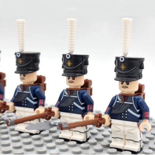 Napoleonic Wars Prussian Guard Grendiers Block Figures Set of 5pcs