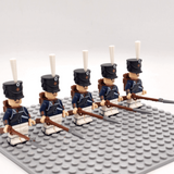 Napoleonic Wars Prussian Guard Grendiers Block Figures Set of 5pcs
