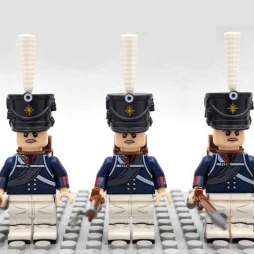 Napoleonic Wars Prussian Guard Grendiers Block Figures Set of 5pcs