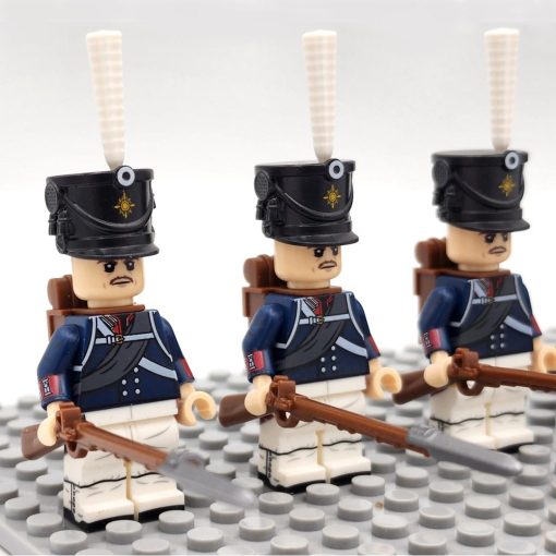 Napoleonic Wars Prussian Guard Grendiers Block Figures Set of 5pcs
