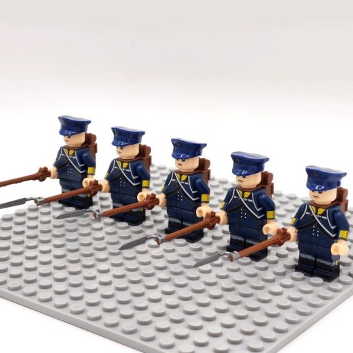 Napoleonic Wars Prussian Landwehr Block Figures Set of 5pcs