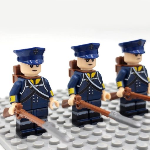 Napoleonic Wars Prussian Landwehr Block Figures Set of 5pcs
