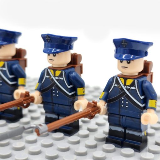 Napoleonic Wars Prussian Landwehr Block Figures Set of 5pcs