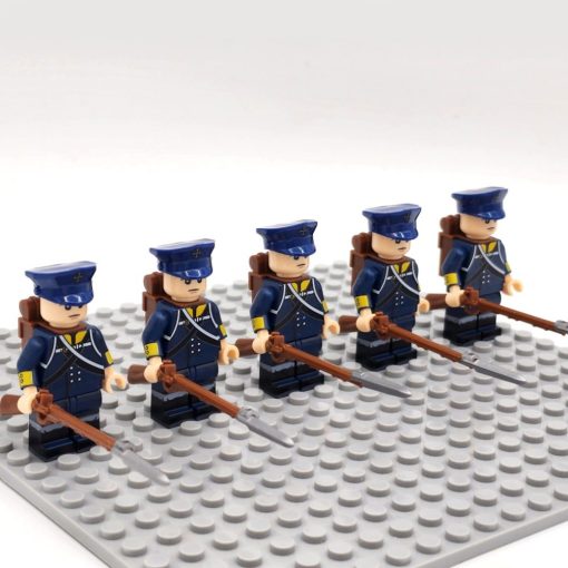 Napoleonic Wars Prussian Landwehr Block Figures Set of 5pcs