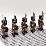 Napoleonic Wars Prussian Silesian Chasseur Block Figures Set of 5pcs