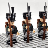 Napoleonic Wars Prussian Silesian Chasseur Block Figures Set of 5pcs