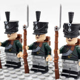 Napoleonic Wars Prussian Silesian Chasseur Block Figures Set of 5pcs
