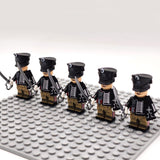 Napoleonic Wars Prussian Skeleton Hussars Block Figures Set of 5pcs