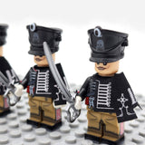 Napoleonic Wars Prussian Skeleton Hussars Block Figures Set of 5pcs