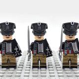 Napoleonic Wars Prussian Skeleton Hussars Block Figures Set of 5pcs