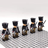 Napoleonic Wars Prussian Skeleton Hussars Block Figures Set of 5pcs