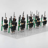 Napoleonic Wars Russian Artillery Infantry Block Figures Set of 10pcs