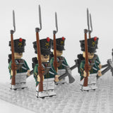 Napoleonic Wars Russian Artillery Infantry Block Figures Set