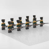 Napoleonic Wars Russian Artillery Officer Block Figures Set of 10pcs