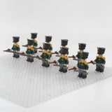 Napoleonic Wars Russian Artillery Officer Block Figures Set of 10pcs