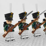 Napoleonic Wars Russian Foot Guard Bayonet Riflemen Block Figures Set of 5pcs