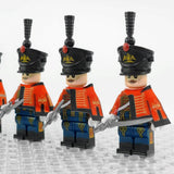 Napoleonic Wars Russian Guard Hussar Block Figures Set of 5pcs