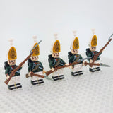 Napoleonic Wars Russian Pavlov Granadier Bayonet Riflemen Block Figures Set of 5pcs