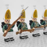 Napoleonic Wars Russian Pavlov Granadier Bayonet Riflemen Block Figures Set of 5pcs