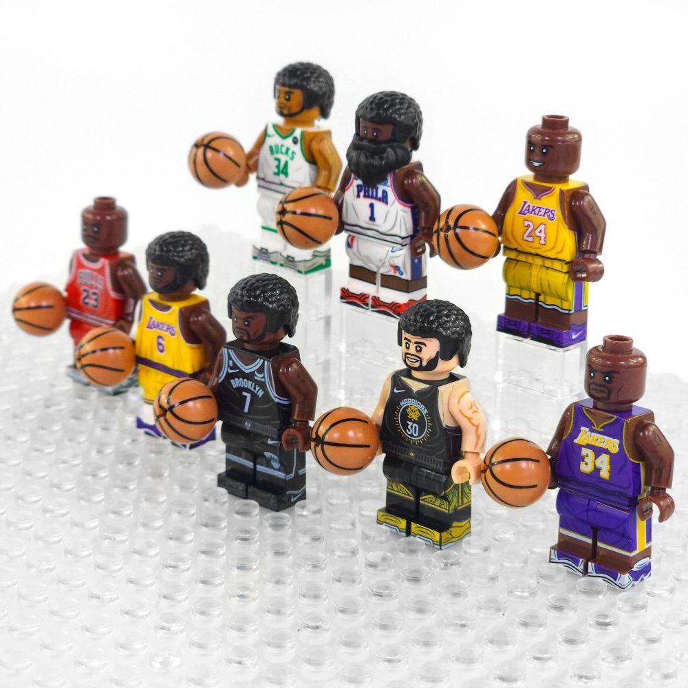 NBA Basketball Block Figures Set of 8pcs with Basketball Accessory