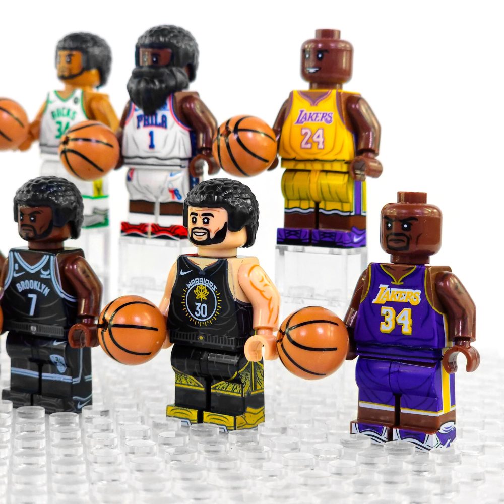 NBA Basketball Block Figures Set of 8pcs with Basketball Accessory