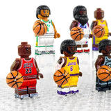 NBA Basketball Block Figures Set of 8pcs with Basketball Accessory