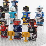 NFL Football Players Block Figures Set of 16pcs with Super Bowl Trophy Accessories