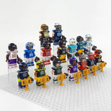 NFL Football Players Block Figures Set of 16pcs with Super Bowl Trophy Accessories