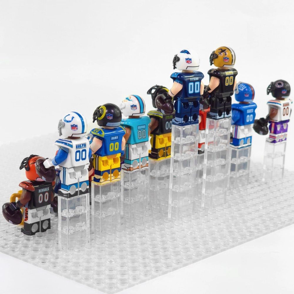NFL Football Players Block Figures Set of 16pcs with Super Bowl Trophy Accessories