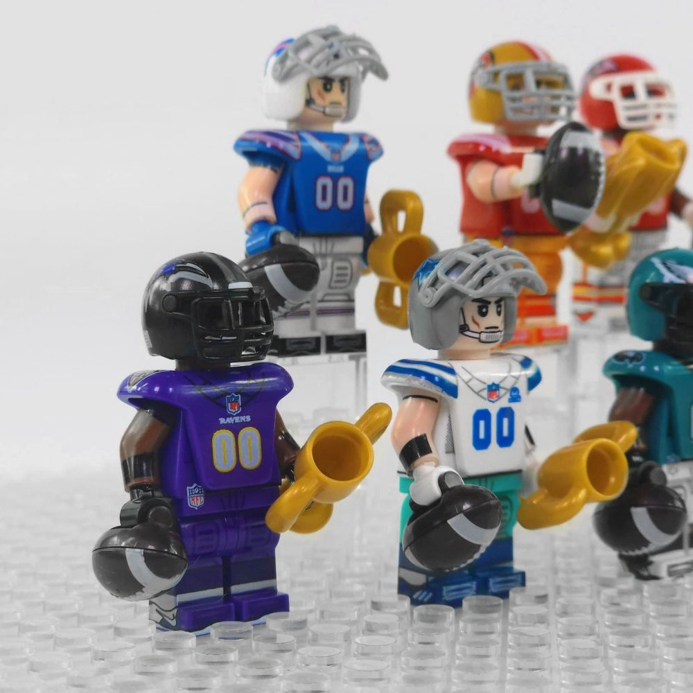 NFL Superbowl Football Player Block Figures Set of 8pcs